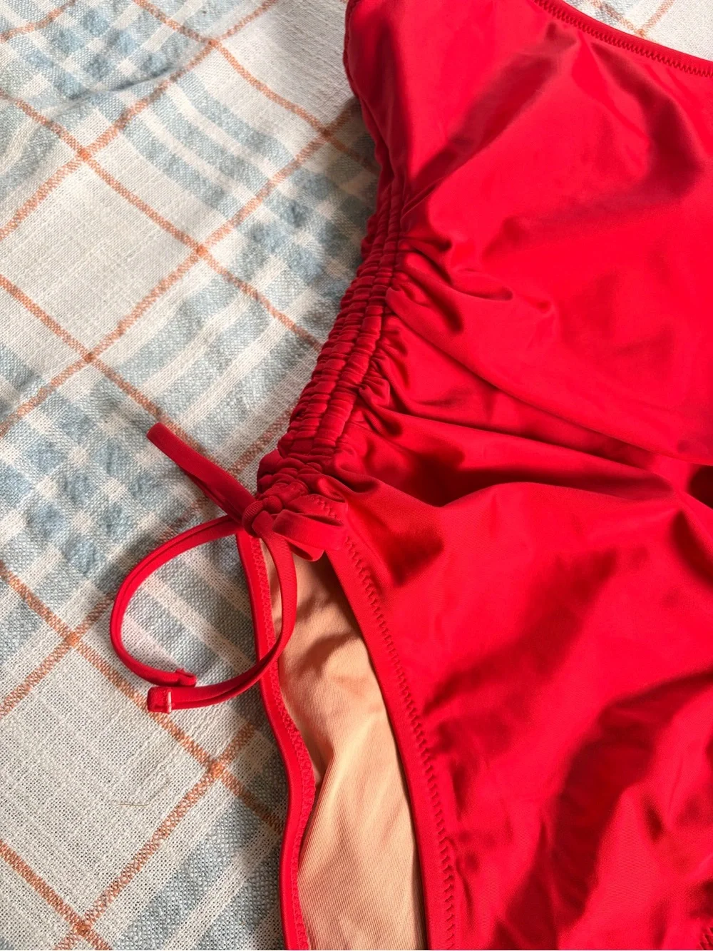NWOT J Crew Cinched Red One Piece